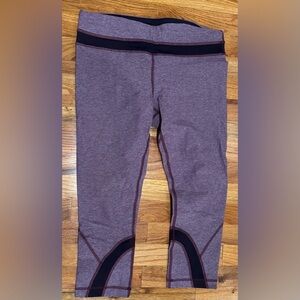Like New Lululemon Purple Crop Leggings size 8